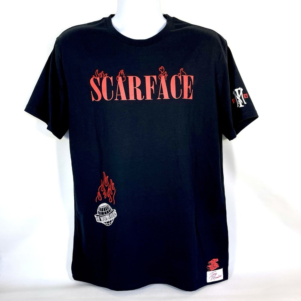 Scarface Tony Montana The World Is Yours Black Graphic Tee Men's XL